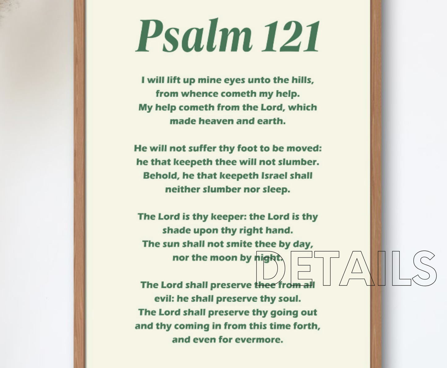 Psalm 121 - Scripture Wall Art