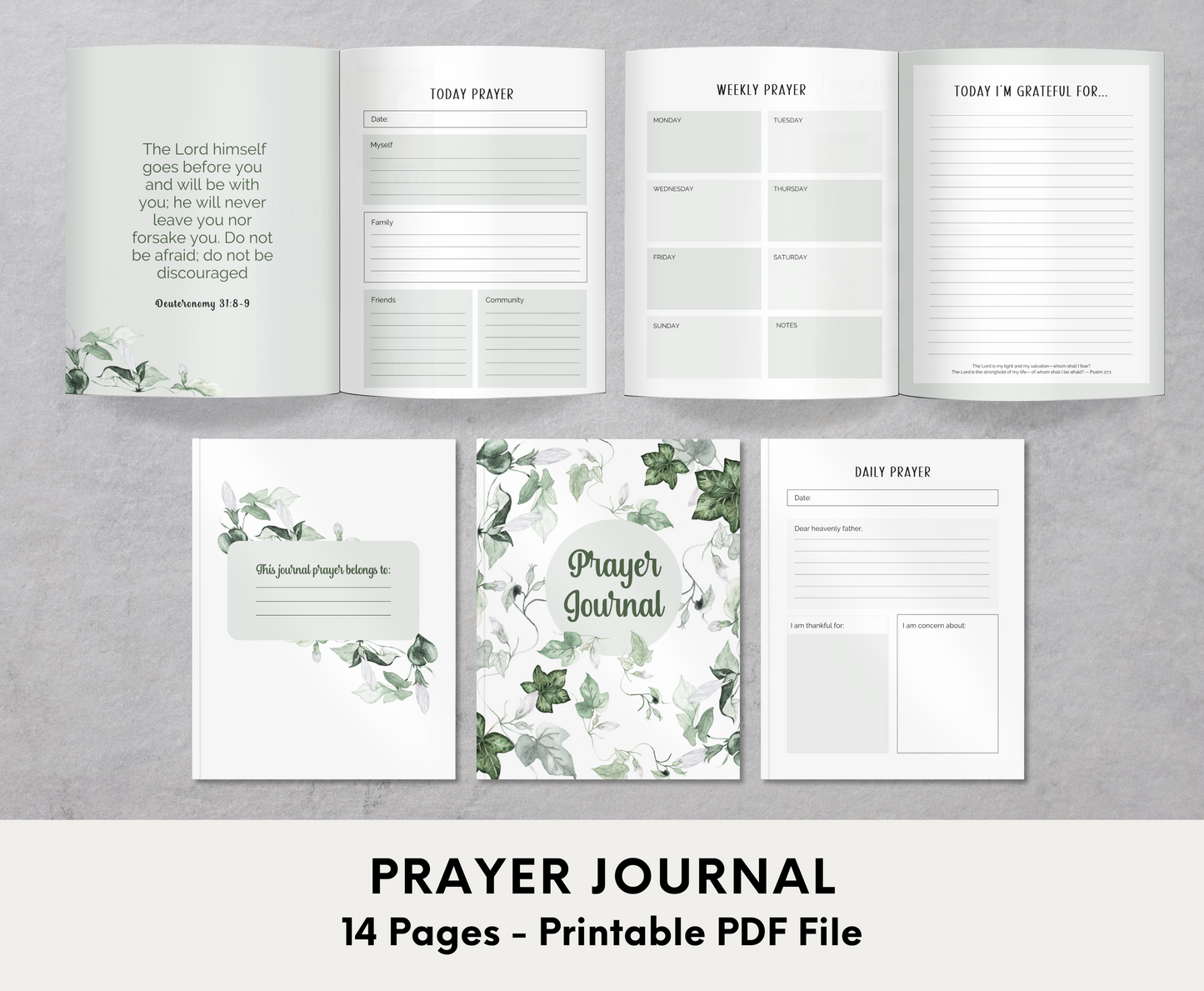 Floral Prayer Journal & Sermon Note