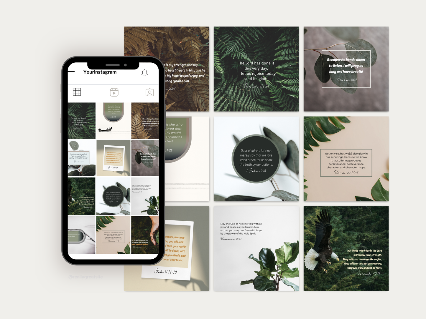 40 Bible Verse Instagram Templates - Hope & Guidance