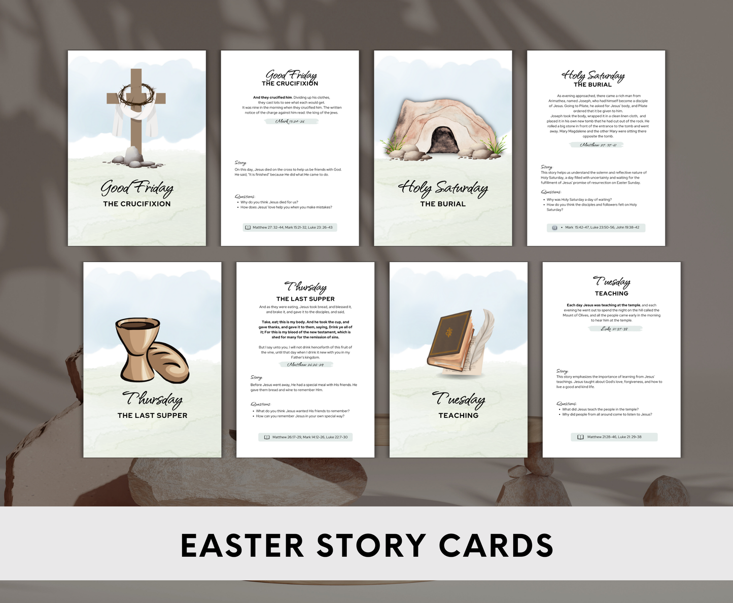 Easter Story Card - Double Sided