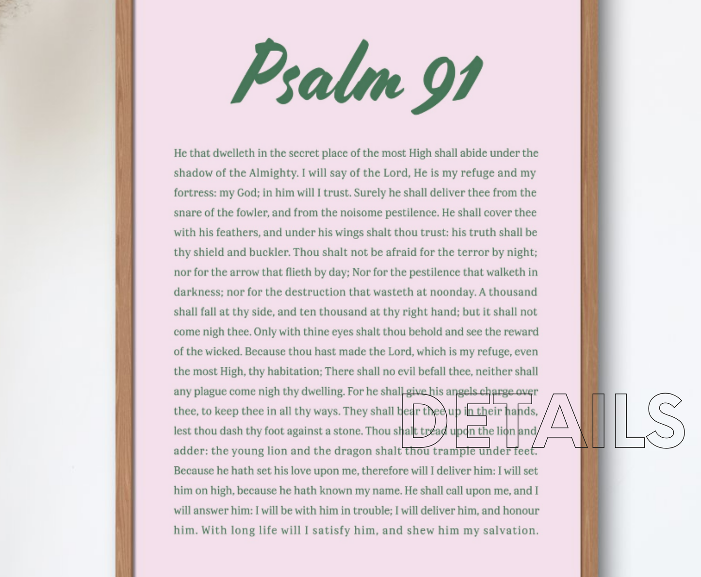 Psalm 91 - Scripture Wall Art