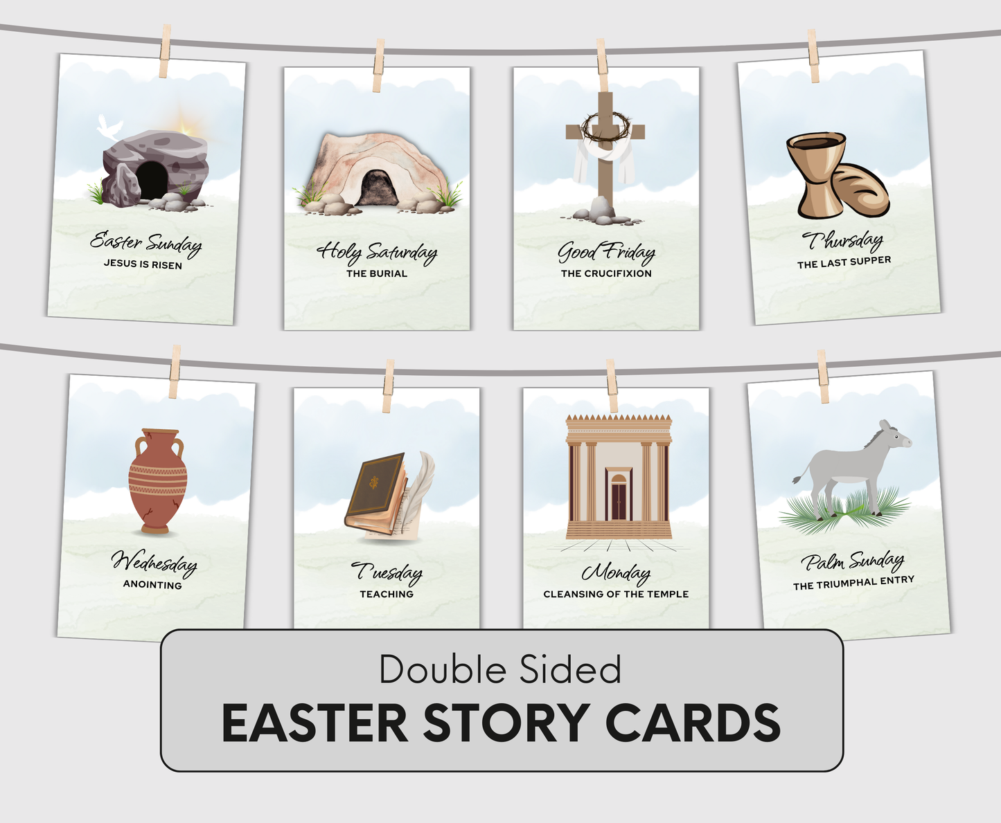 Easter Story Card - Double Sided