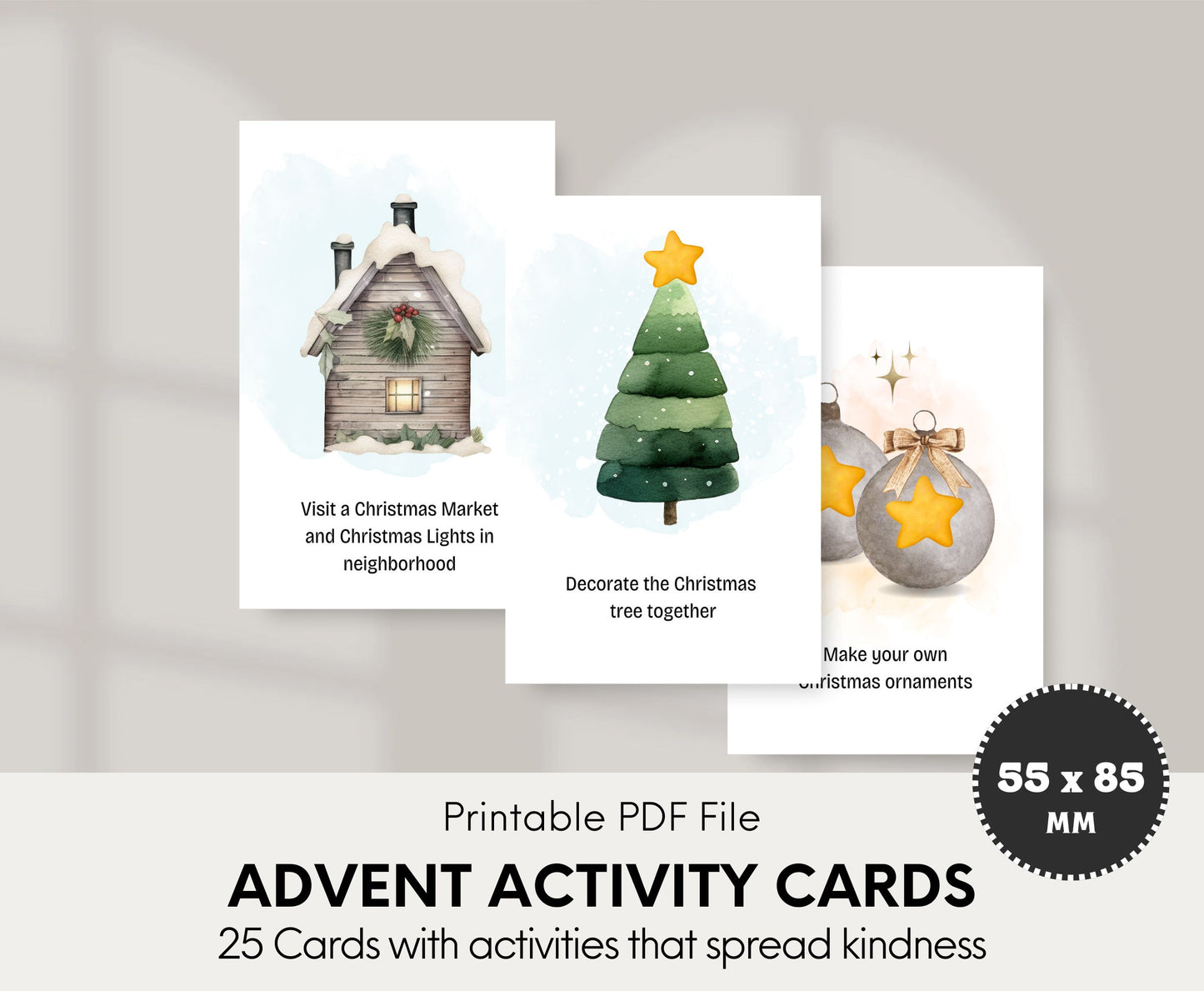 25 Days Christmas Activity Cards for family