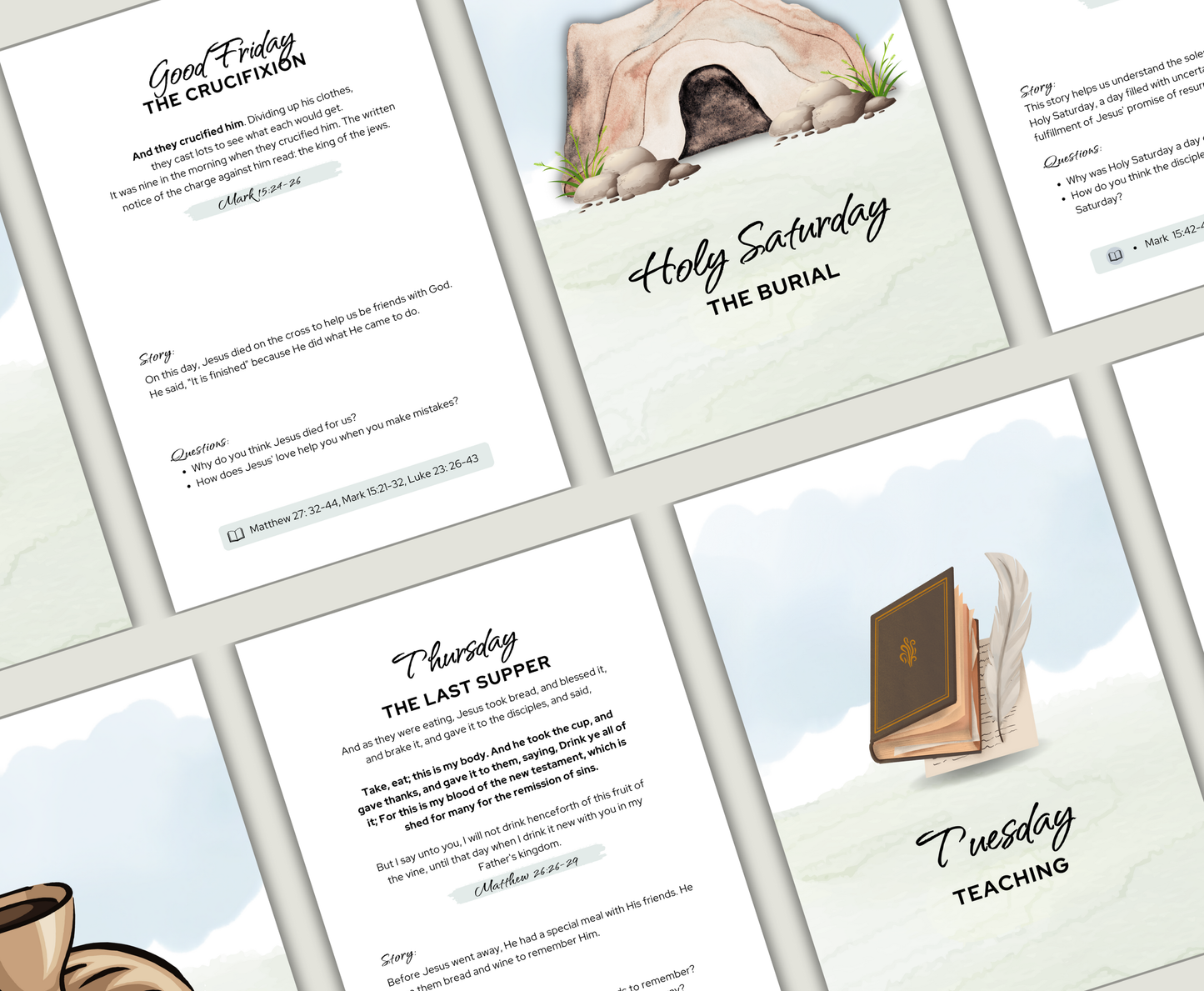 Easter Story Card - Double Sided