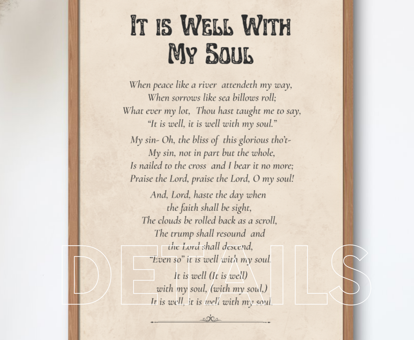 It is Well With My Soul- Wall Art