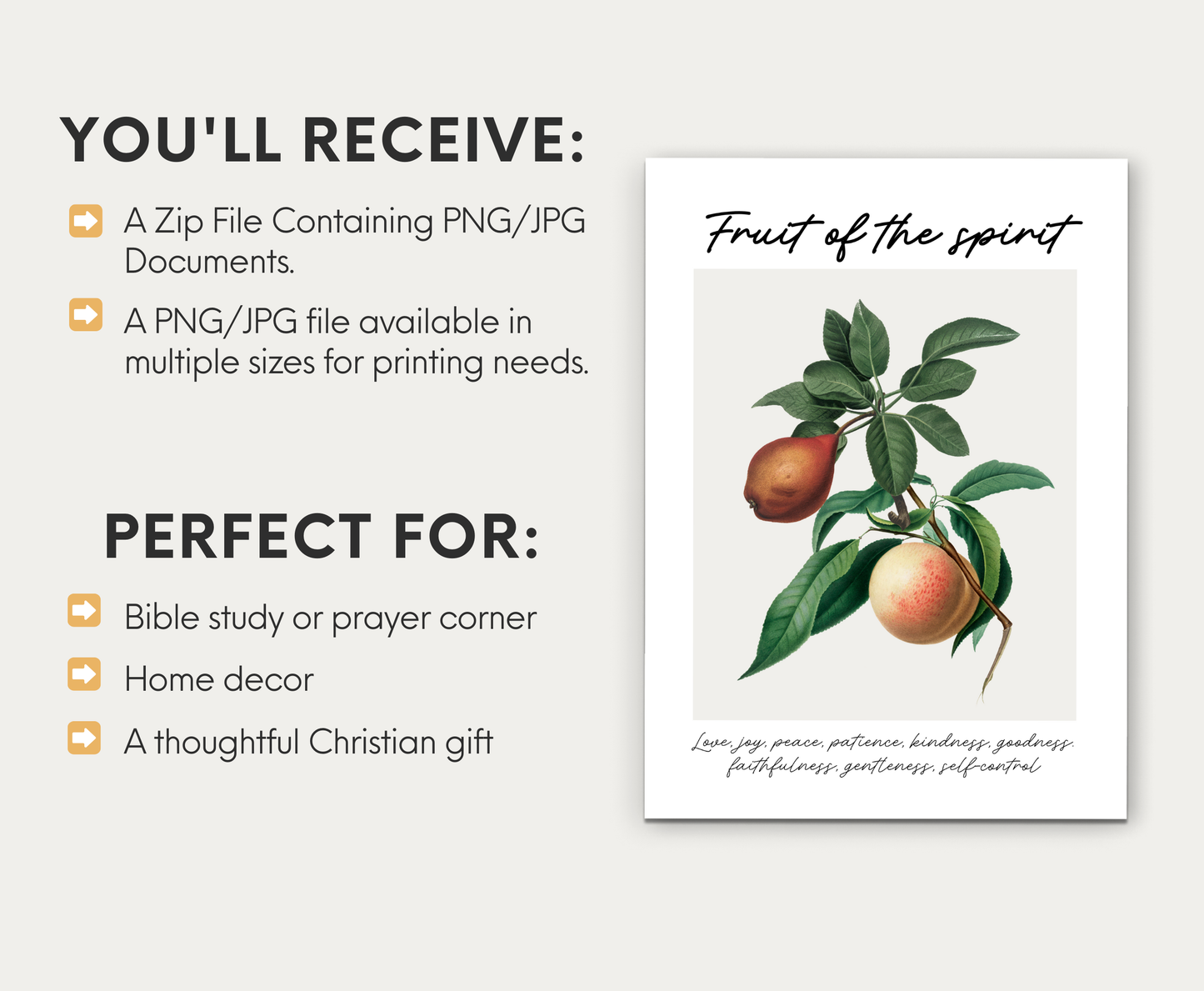 Fruit of The Spirit - Christian Wall Art
