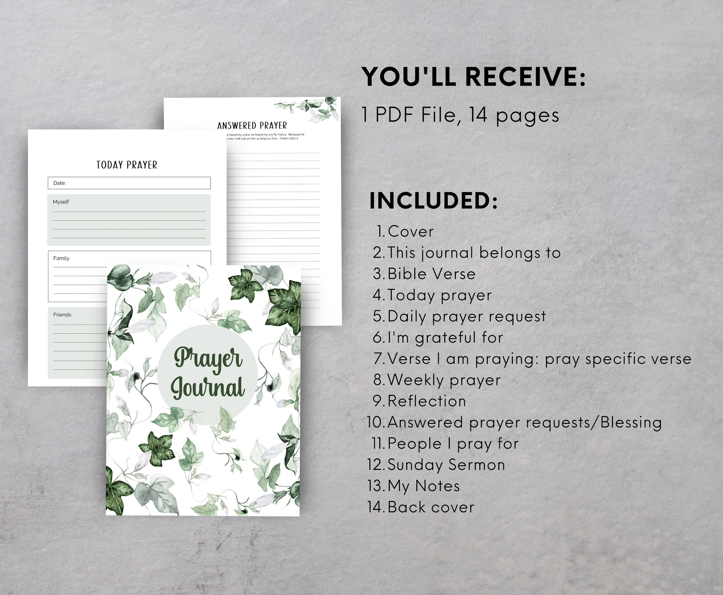Floral Prayer Journal & Sermon Note