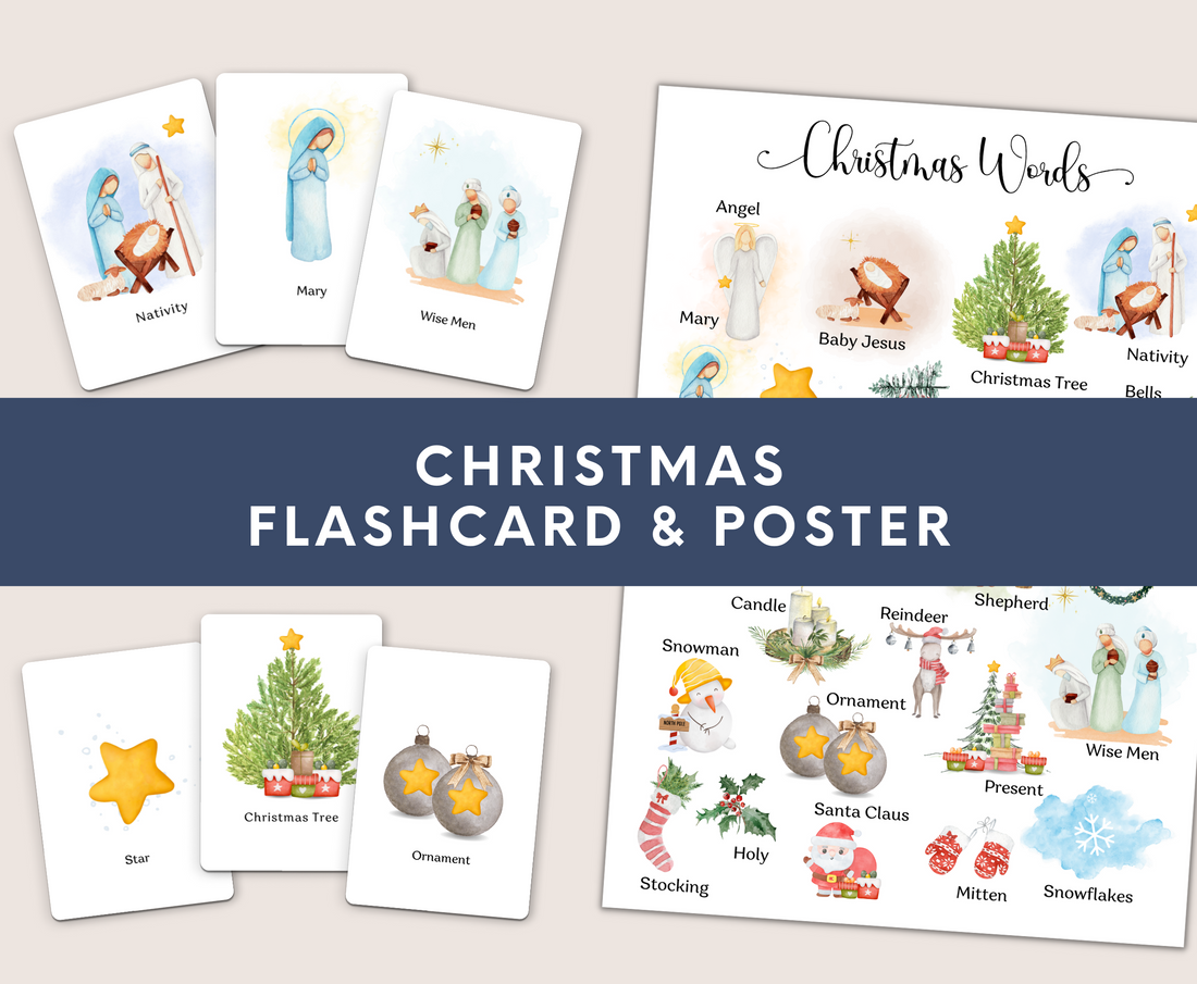 Fun Ways to Teach Kids Christmas Vocabulary With Flashcards & Poster