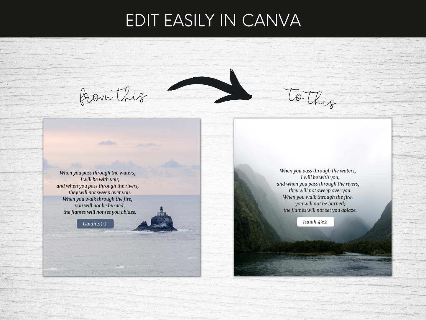 40 Scripture Instagram Template - Peace Nature Theme