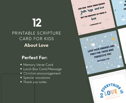 Scripture Cards for Kids - About Love