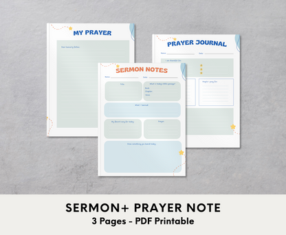 Prayer Journal & Sermon Note