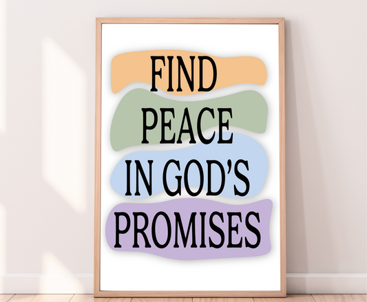 Find Peace in God's Promises Poster