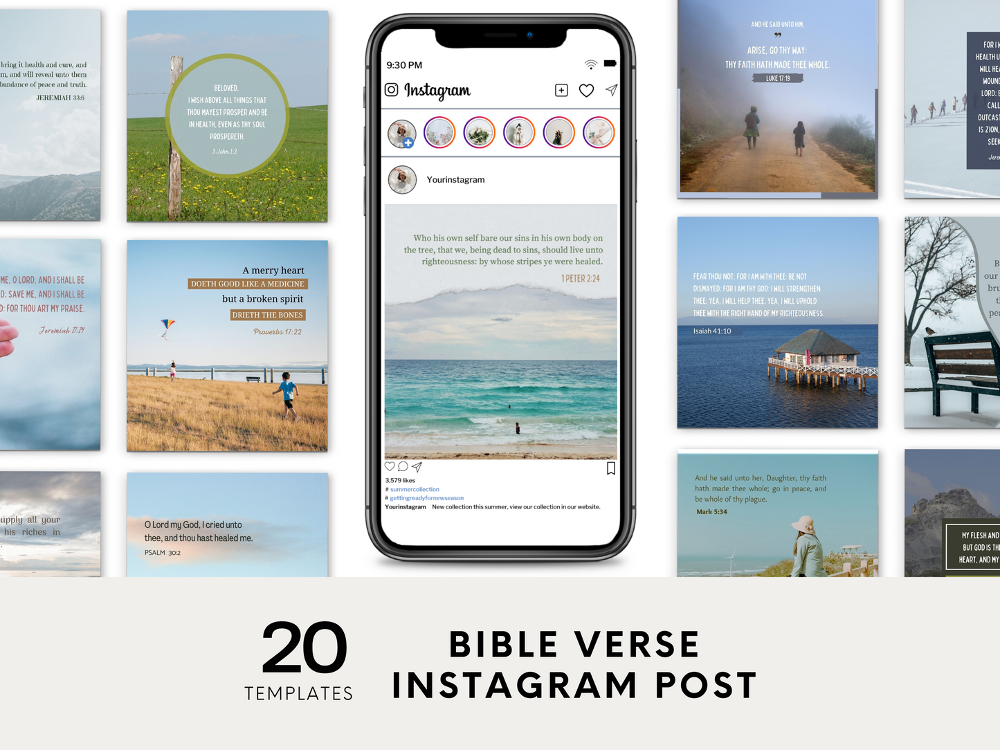 20 Scripture Instagram Template - Healing