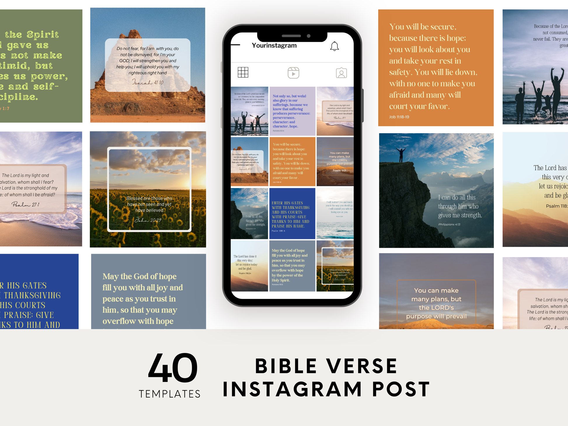 Christian Instagram Template Idea, ready to post social media template