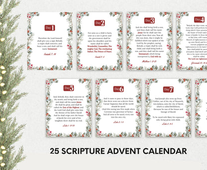 25 Days of Christmas Advent Scripture KJV