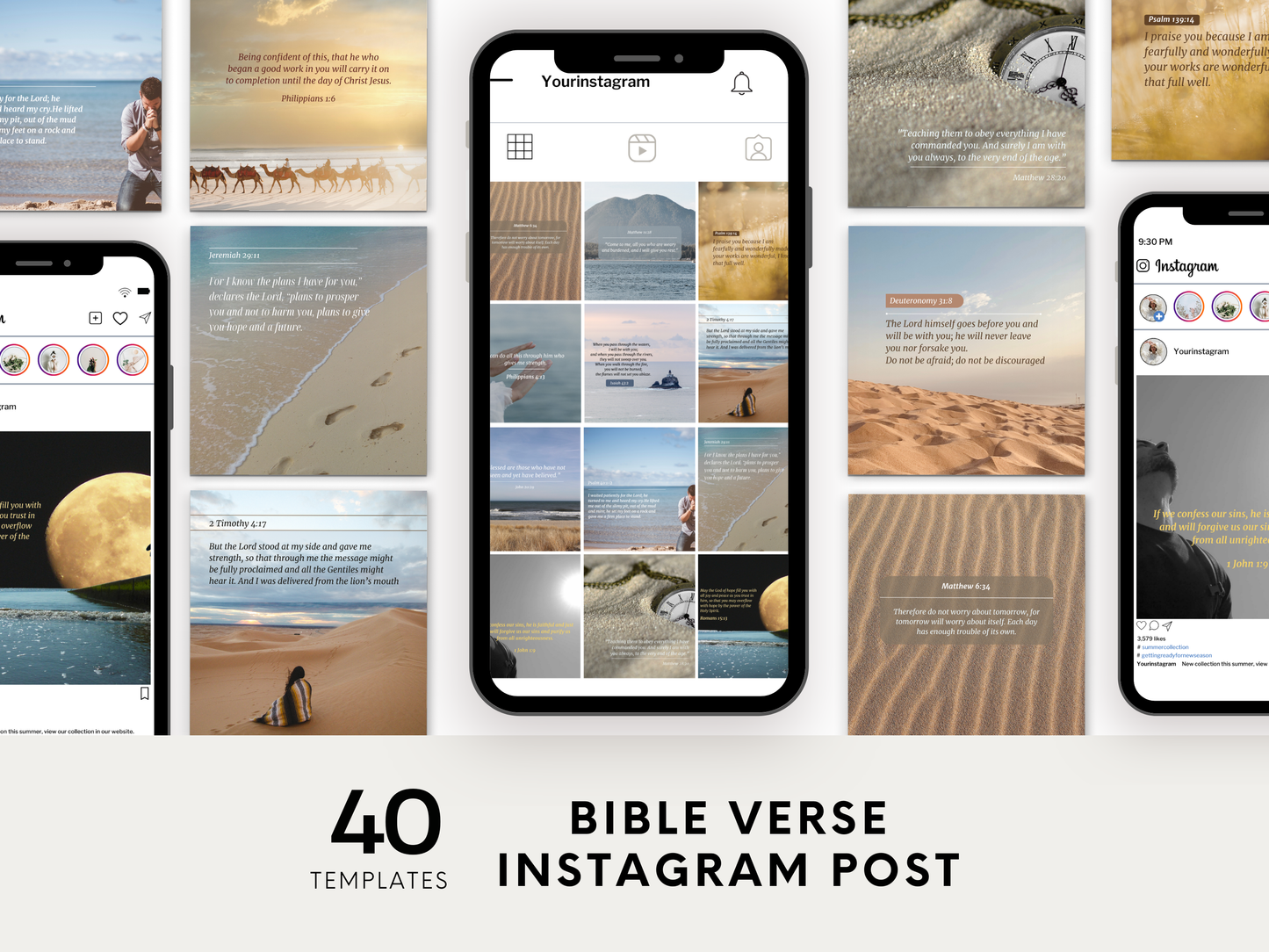 Nature Instagram Template with Scripture from the Holy Bible