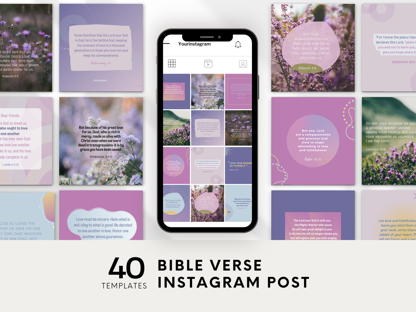 40 Scripture Instagram Template about LOVE