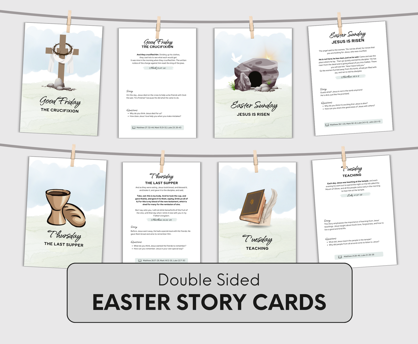 Easter Story Card - Double Sided