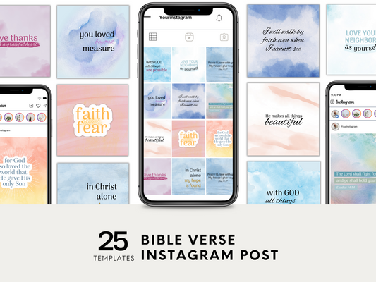 25 Scripture Instagram Post - Watercolor