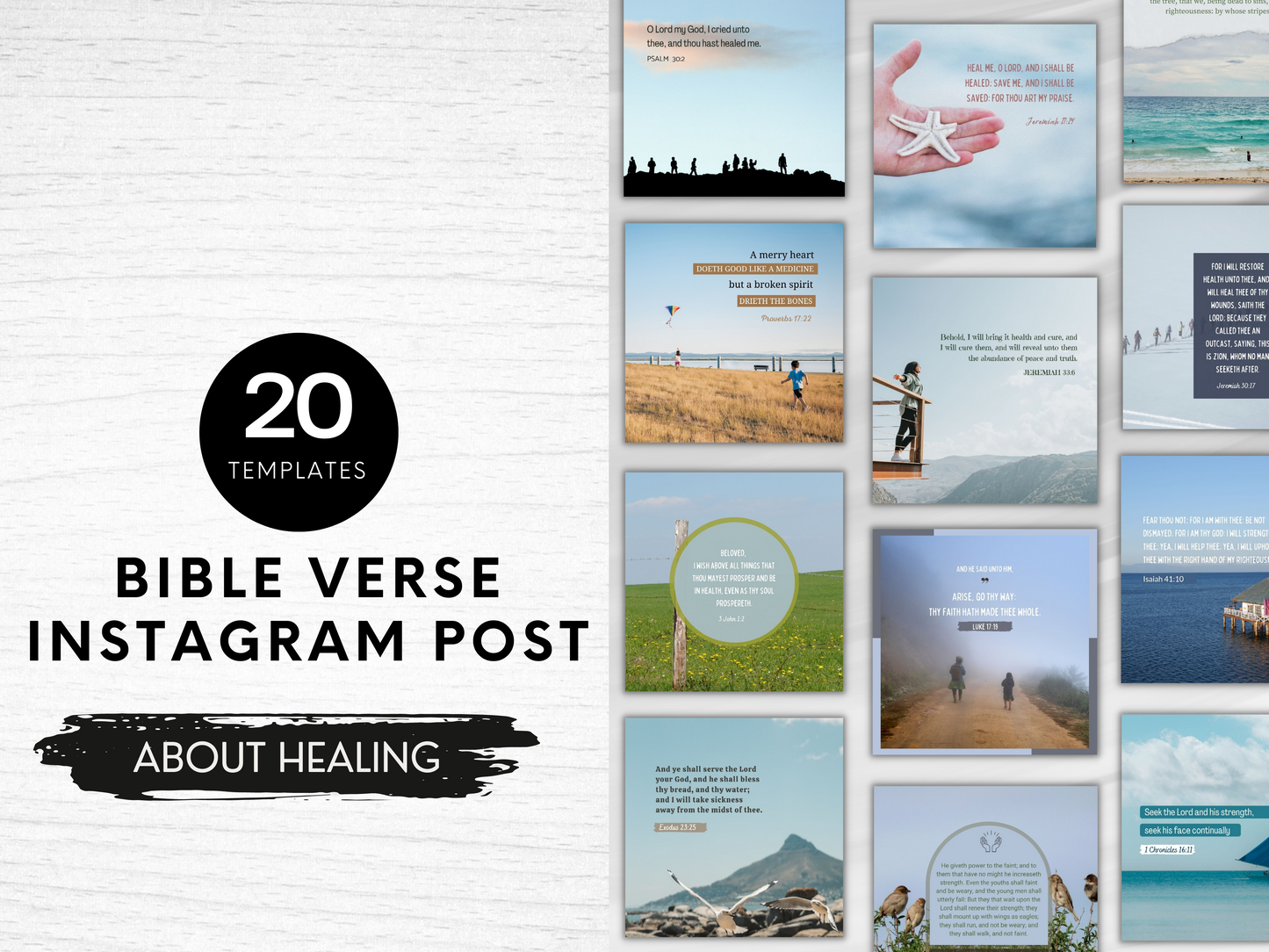 20 Scripture Instagram Template - Healing