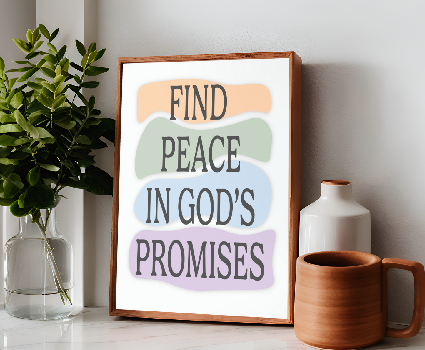 Find Peace in God's Promises Poster