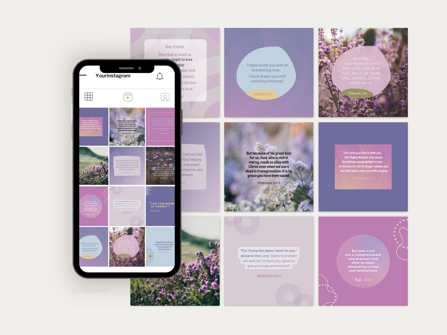 40 Scripture Instagram Template Post - LOVE