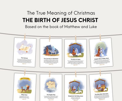 Children Nativity Story Card Sequence - KJV Version