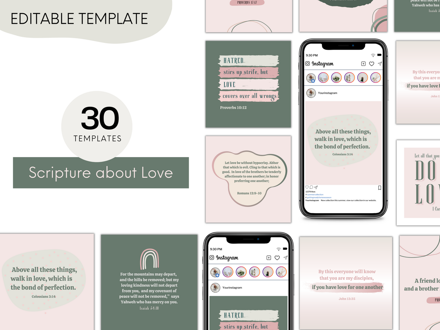 30 Scripture Instagram Template - LOVE