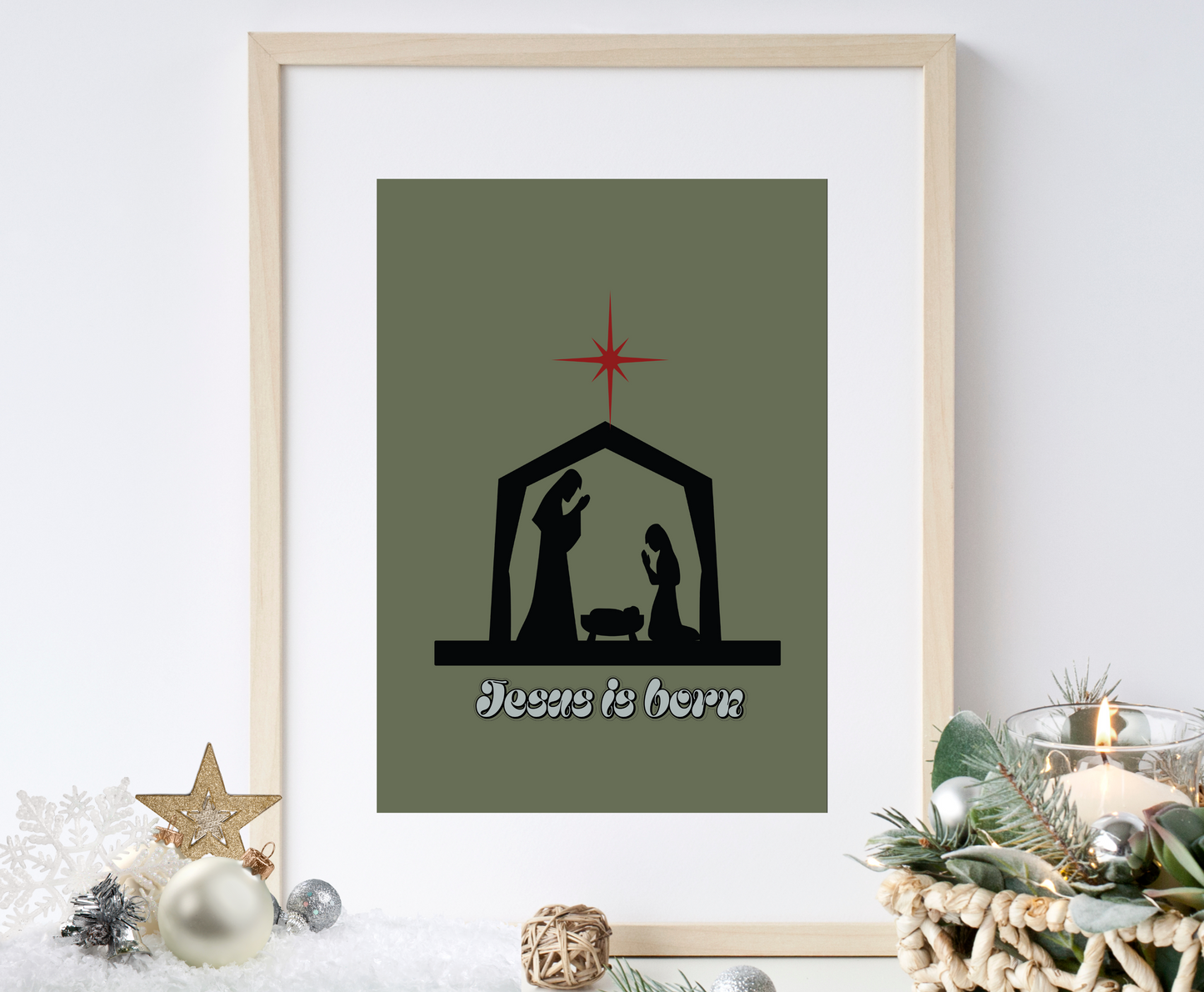 Christmas Nativity Wall Art - Set of 3