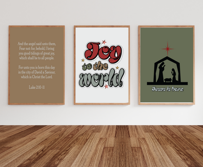 Christmas Nativity Wall Art - Set of 3