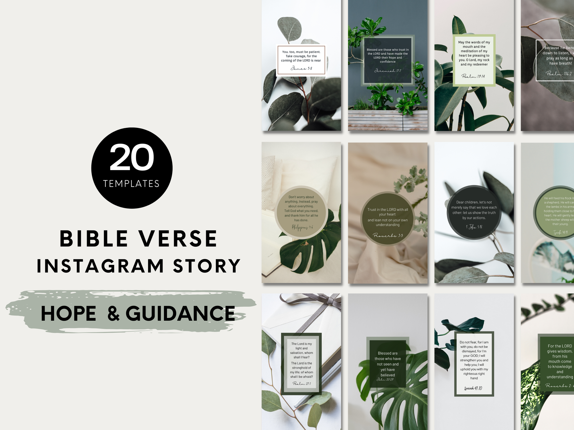Bible Scripture Template about hope and guidance