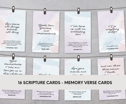 Scripture Cards Purple - About Love