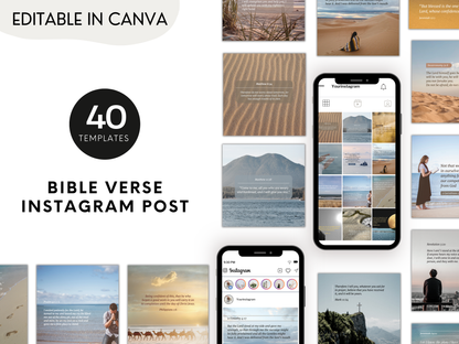 40 Scripture Instagram Template - Peace Nature Theme