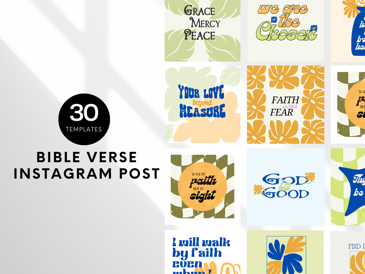 30 Scripture Instagram Template - Fun Retro