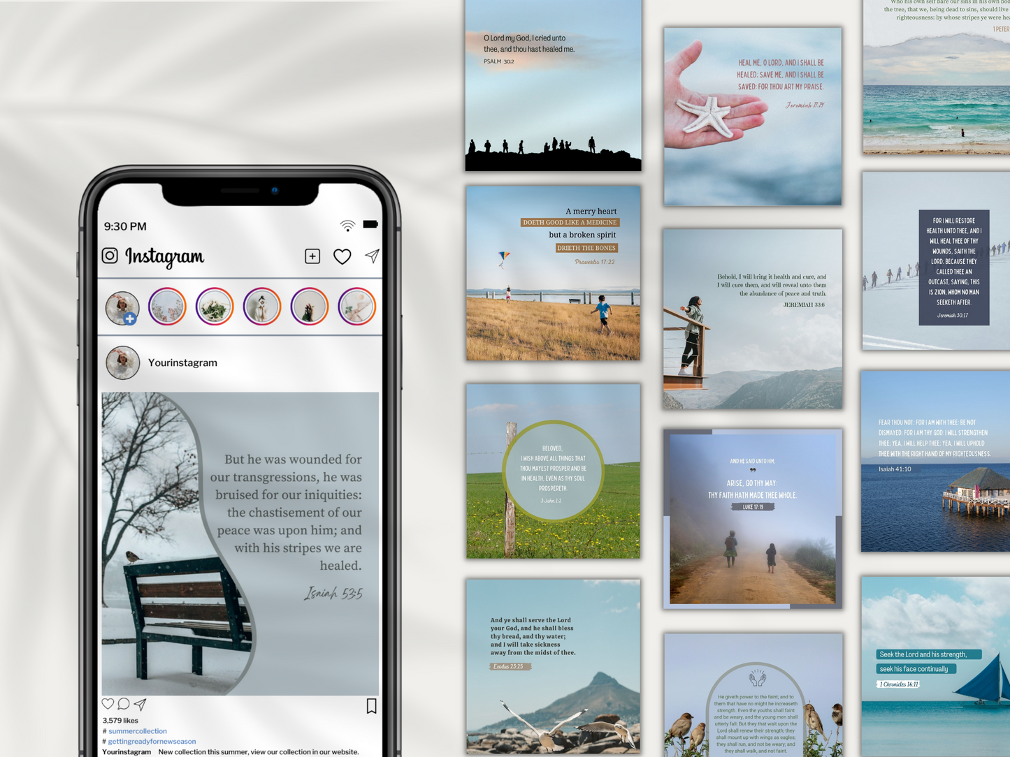 20 Scripture Instagram Template - Healing