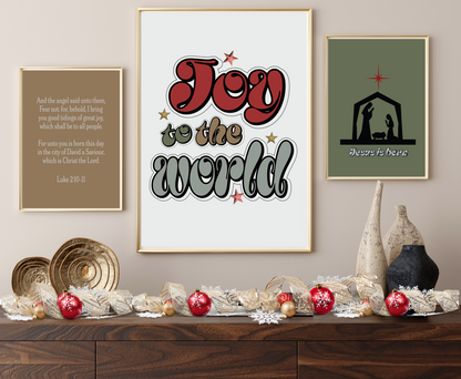 Christmas Nativity Wall Art - Set of 3