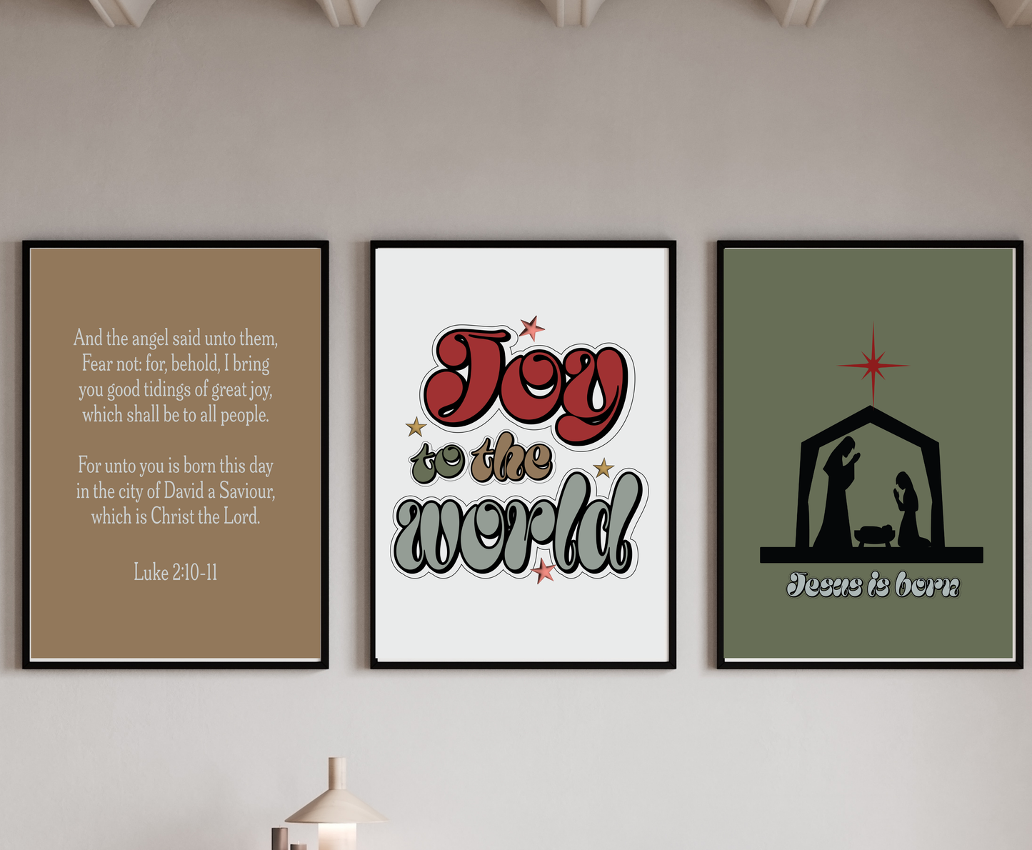 Christmas Nativity Wall Art - Set of 3