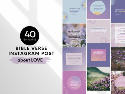 40 Scripture Instagram Template Post - LOVE