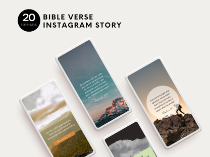 Bundle Scripture Instagram Post and Story Template - Hope & Guidance