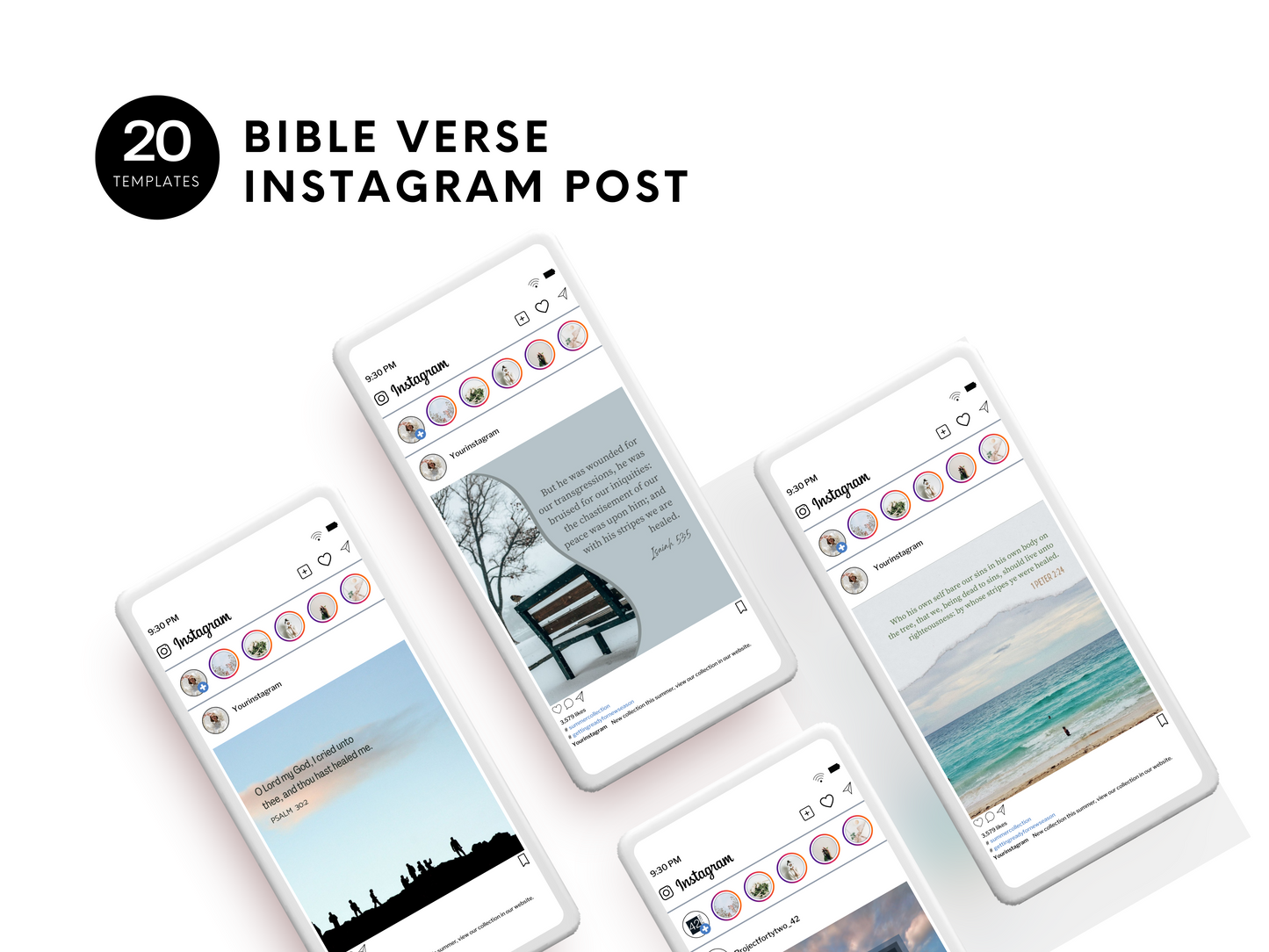 20 Scripture Instagram Template - Healing