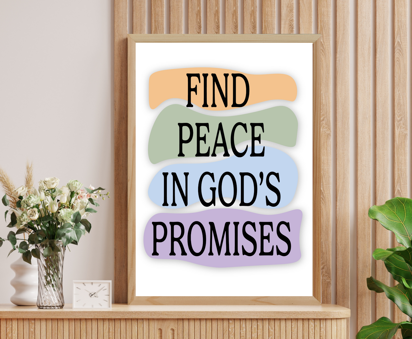 Find Peace in God's Promises Poster