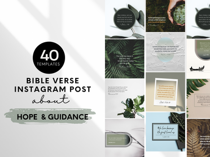 40 Bible Verse Instagram Templates - Hope & Guidance