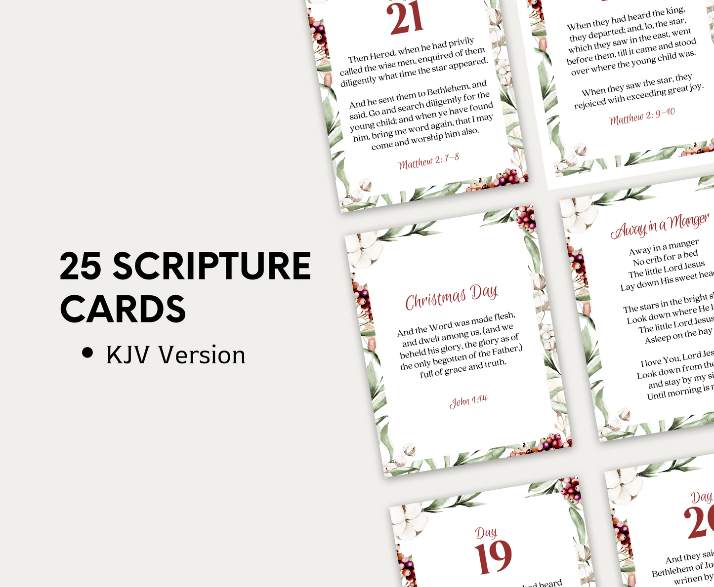 25 Days of Christmas Advent Scripture-KJV