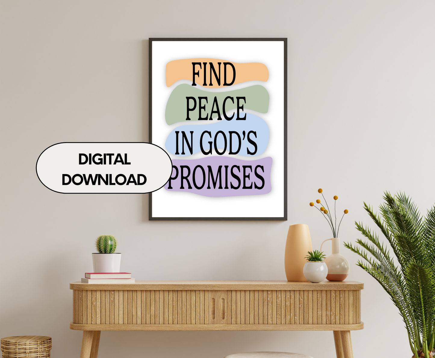 Find Peace in God's Promises Poster