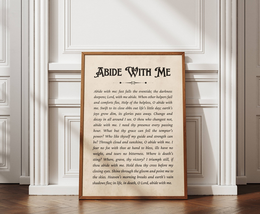 Abide With Me Hymn - Wall Art