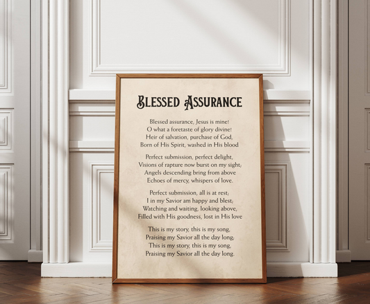 Blessed Assurance Hymn - Wall Art