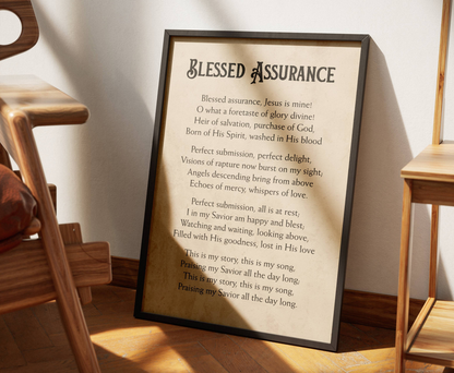 Blessed Assurance Hymn - Wall Art