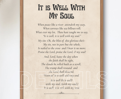 It is Well With My Soul- Wall Art