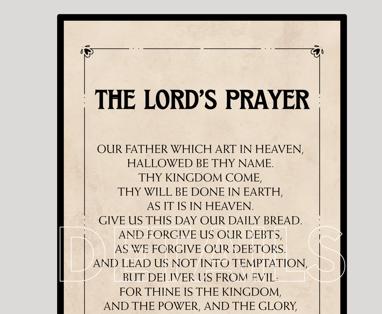 The Lord's Prayer Poster