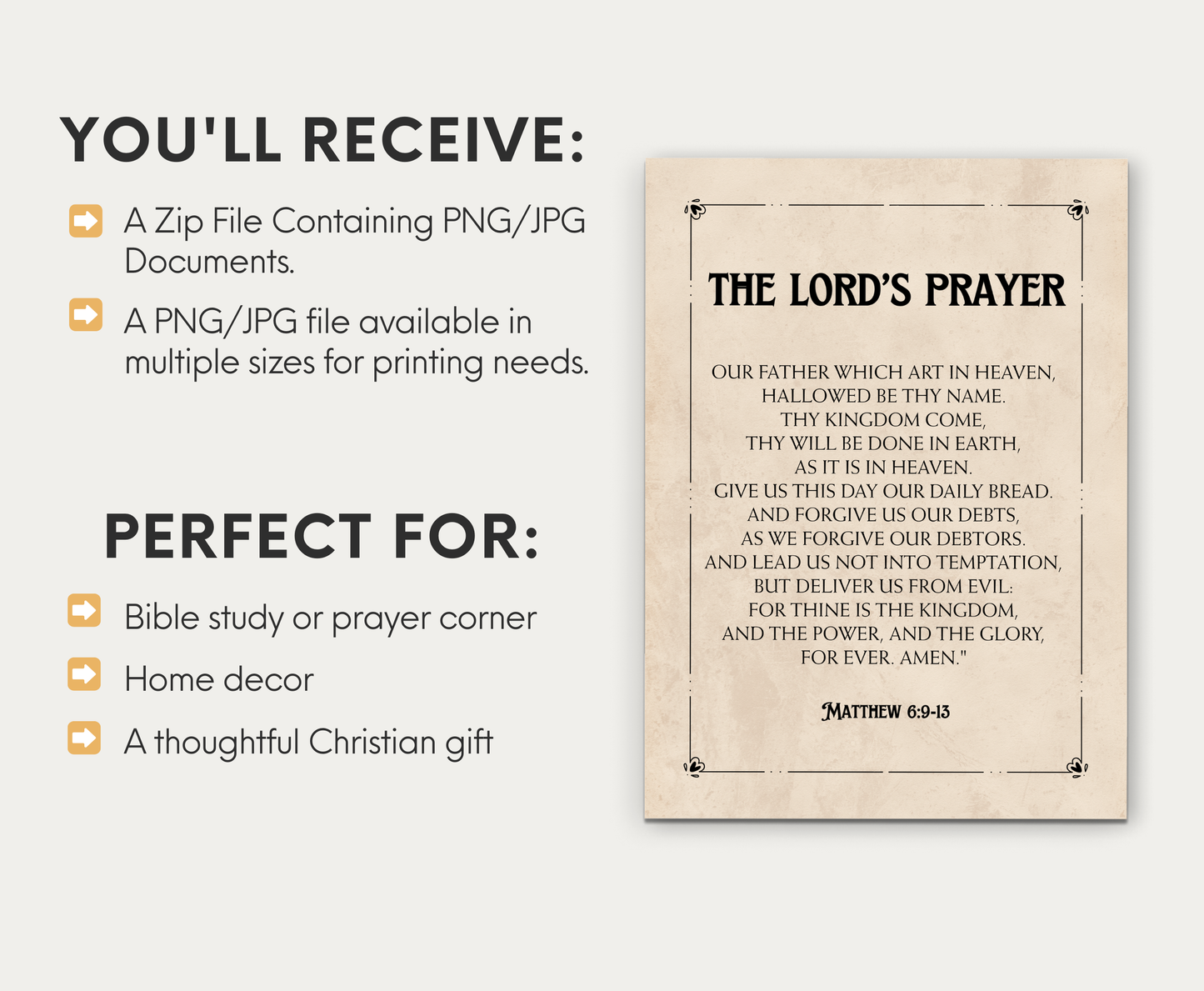 The Lord's Prayer Poster